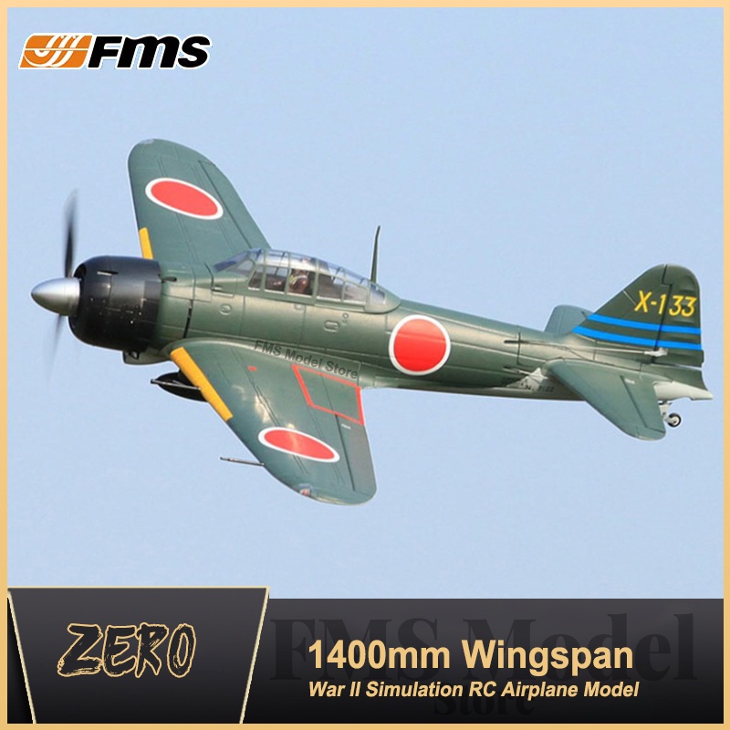 FMS 1400MM Zero RC Airplane Model PNP Green 6CH Flaps Retracts