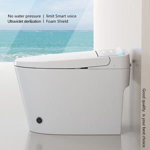 Toilette intelligente en céramique sur pied grande taille avec commande vocale, écran LED, télécommande, auto-nettoyante, sans eau, lumière B715 Yacht Smart & I - Product Image 2