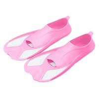 Palmes courtes professionnelles en caoutchouc thermoplastique pour enfants, tailles 30-37, avec système de fixation au talon et poches antidérapantes pour les pieds