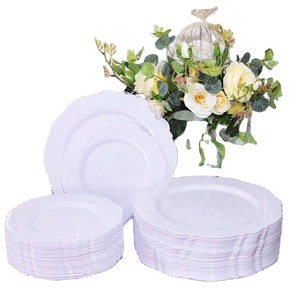 Assiettes en plastique personnalisées, écologiques, élégantes et durables, biodégradables pour les célébrations de mariage sur mesure - Product Image 3