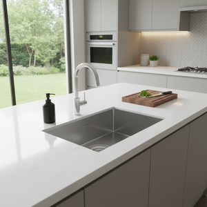 [CALMFORTE] CALMFORTE 630 Thick 1.2T Embo Finished Premium Hand Made Sink with Clear Coating and Noise Reducing <b>Pads</b> - Product Image 3