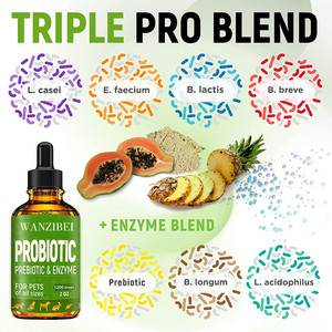 Probiotics-Probióticos para prebióticos de mascotas + enzima digital, para pro-diansia, alivio del estómago, Gas, <span class=keywords><strong>estreñimiento</strong></span> y alivio de alergias - Product Image 5