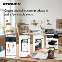 Imprimante à plat à encre UV automatique PodNEX DX7 pour l'impression de coques de téléphone, nouveau modèle 1