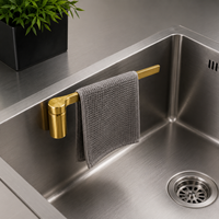 Support magnétique moderne pour torchons de cuisine en acier inoxydable avec plusieurs couleurs