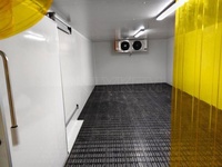 Chambre froide monotempérature avec vitrine réfrigérée à porte vitrée et refroidissement par air pour équipement de réfrigération de chambre froide
