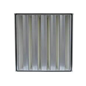 KLC Filter HEPA Stainless Steel H14 HV Media V-Bank