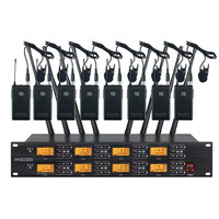 Microphone sans fil UHF 8 canaux 640-690 MHz, système de sonorisation de scène, équipement de microphone sans fil, fabrication chinoise