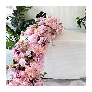 Centro DE MESA DE BODA CQ14, champán, rosa, arreglo de flores de boda, decoración de Navidad, Bola de flores, camino de mesa - Product Image 6