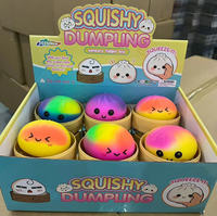 En gros Jouets à presser Squishy pour enfants, en forme de Bao Bun, lumineux qui brillent dans le noir, Maltose arc-en-ciel, Squishy mystère viral