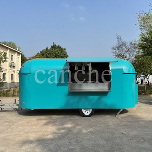 Camion de restauration mobile à vendre, chariots à hot-dogs en acier inoxydable, camion de rue avec des collations rapides - Product Image 1