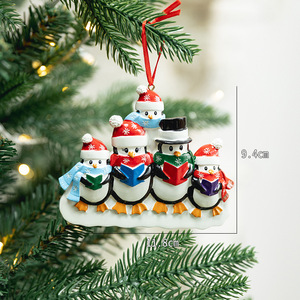 Ornements de Noël en résine de Père Noël à suspendre pour l'arbre de Noël, décorations de Noël festives pour la saison des fêtes - Product Image 6