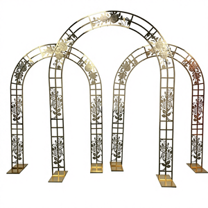 Cadre de mariage personnalisable <span class=keywords><strong>en</strong></span> acier inoxydable, accessoire de scène, toile de fond, <span class=keywords><strong>arche</strong></span> <span class=keywords><strong>en</strong></span> <span class=keywords><strong>fer</strong></span> <span class=keywords><strong>forgé</strong></span>, support à fleurs, support à roses ajouré, décoration - Product Image 1