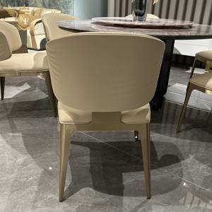 KF <span class=keywords><strong>CASA</strong></span> <span class=keywords><strong>Chaise</strong></span> de salle à manger moderne en cuir blanc pieds en métal de luxe de haute qualité - Product Image 5