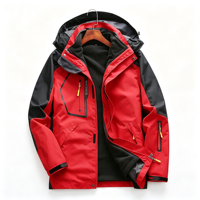 Vêtements de sport d'extérieur, veste d'hiver chaude, logo personnalisé, col montant, tissu en toile enduit, veste de montagne, de pêche pour hommes