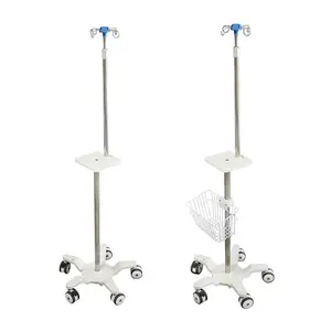 Hospital Furniture IV Pole Medical Infusion Stand Height Adjustable IV Drip Stand