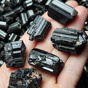 <span class=keywords><strong>Piedras</strong></span> de Turmalina Negra Natural en Bruto, Forma de Llama, para Decoración del Hogar y Colección, Gran Venta - Product Image 2