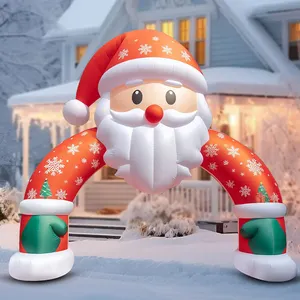크리스마스 풍선 야외 장난감 산타 클로스 자동차 모자 크리스마스 트리 아치 대형 야외 크리스마스 풍선 장식
