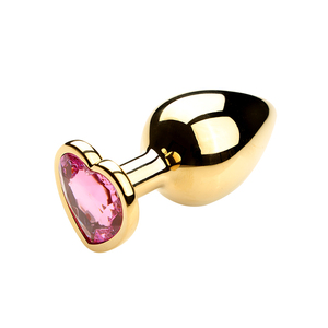 <span class=keywords><strong>Anal</strong></span> <span class=keywords><strong>Plug</strong></span> Bentuk Hati dari Paduan Aluminium Emas, Ramah Pemula, Mudah Dimasukkan, Mudah Dibersihkan, Multi-Warna, 3 Ukuran - Product Image 2