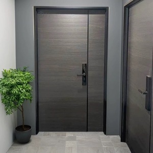Porte intérieure en <span class=keywords><strong>bois</strong></span> de style européen, porte intérieure en <span class=keywords><strong>bois</strong></span> ignifuge pour hôtel, porte en <span class=keywords><strong>bois</strong></span> massif en noyer et en chêne pour appartement - Product Image 2