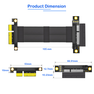 Cable Riser Flexible PCI-E 3.0 4X Macho a Hembra (Material PCB) para Escritorio, Compatible con Dispositivos PCI-E 1X/4X/<span class=keywords><strong>8X</strong></span>/16X - Product Image 3