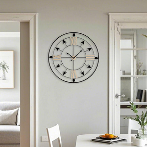 Đồng hồ treo tường bằng gỗ kim loại hiện đại có bề mặt nhẵn, dễ đọc, phù hợp với những ngôi nhà và không gian văn phòng đầy phong cách. - Product Image 5