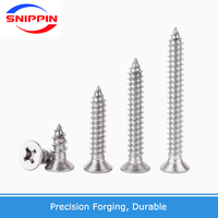 DIN 7982 ISO 7050 201 Stainless Steel Countersunk Self-Tapping Screws Flat Head Wood Screws for Sheet Metal Fasteners Factory