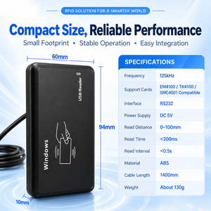 Lector de Tarjetas RFID Compacto de 125kHz con Interfaz RS232, Respuesta Rápida, Lector de Tarjetas de Identificación Inteligente para Sistemas de Estacionamiento y Control de Acceso a Puertas - Product Image 5