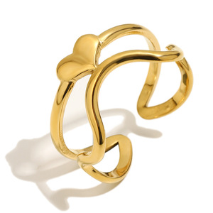 <span class=keywords><strong>แหวน</strong></span>สแตนเลสสตีลชุบทอง 18K รูปดาวห้าแฉกไขว้กัน ดีไซน์หรูหราเข้าได้กับทุกชุด สำหรับผู้หญิง ยี่ห้อ Mengjia สไตล์ยุโรป-อเมริกัน - Product Image 5