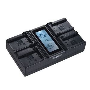 Andoer NP-FZ100 Chargeur de batterie pour appareil photo LCD 4 canaux de remplacement pour <span class=keywords><strong>Sony</strong></span> A7III A9 A7RIII <span class=keywords><strong>A7SIII</strong></span> avec chargeur de voiture DC - Product Image 1