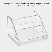 Présentoir en acrylique transparent Calic pour boîtes mystères, vitrine à niveaux pour figurines, pour magasins de jouets et objets de collection, logo personnalisé, ODM, vente en gros