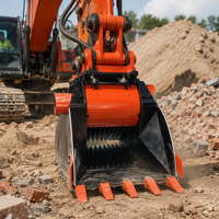 Bucket Penghancur Excavator untuk Penghancuran Batu, Beton, Limbah, Daur Ulang, Aksesoris Penghancur Rahang Tugas Berat