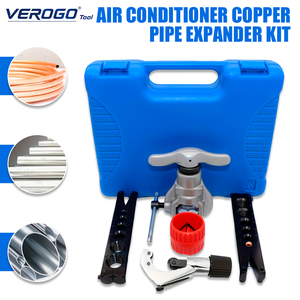 VEROGO Juego <span class=keywords><strong>de</strong></span> Herramientas Excéntricas <span class=keywords><strong>para</strong></span> Abocardar, Métrico e Imperial, con Placas <span class=keywords><strong>de</strong></span> Sujeción Dobles, Kit Expansor <span class=keywords><strong>de</strong></span> Tuberías <span class=keywords><strong>de</strong></span> <span class=keywords><strong>Cobre</strong></span> HVAC, Cortador <span class=keywords><strong>de</strong></span> Tuberías y Caja <span class=keywords><strong>de</strong></span> Almacenamiento - Product Image 1