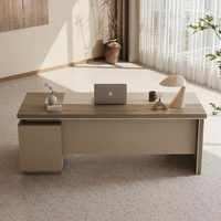 Bureau de direction moderne très vendu avec armoire de rangement latérale, table de bureau exécutive pour usage commercial, en bois