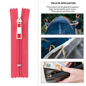 Nhà sản xuất tại Trung Quốc đồng thau kim loại dây kéo dây kéo vàng trong các kích cỡ khác nhau và màu sắc 3 #5 #8 #10 # - Product Image 5