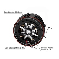 RT-RJM6010-48B 48V 150W 75Nm Pico 95RPM Motor de articulación robótica para cintura de robot humanoide de servicio pesado CAN RS485 IP54 48:1 Planetario FOC