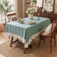 Nouvelle Nappe Vintage Française 2026 en Polyester Effet Lin, Épaisse et Unie, Décorative pour Mariage, Maison, Salle à Manger, Table à Thé