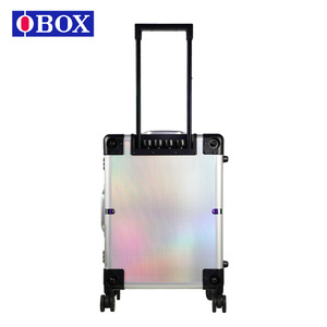 Valise de maquillage OBOX 22 pouces avec cadre en aluminium, roulettes pivotantes, boîte de rangement durable pour salon - Product Image 1