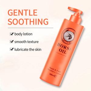 Vente en gros de lotion corporelle hydratante et éclaircissante à l'huile de cheval biologique 500 ml pour tous types de peau - Product Image 4