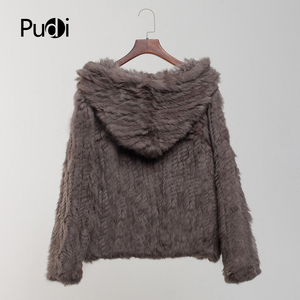 Cappotto in Vera <span class=keywords><strong>Pelliccia</strong></span> di Coniglio per Donna 2020, Nuovissimo Cappotto Invernale Caldo per Ragazze, Giacca Maglione Taglia Grande Nero <span class=keywords><strong>Rosa</strong></span> CT803-3 - Product Image 3