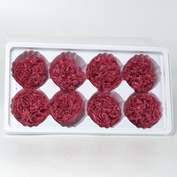 Grossiste en œillets de 4-5 cm, fleurs naturelles préservées, longue durée, toucher réel, têtes de fleurs d'œillets éternelles