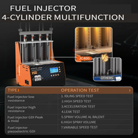 Nettoyeur et testeur d'injecteurs de carburant ANCEL JC400, ultrasonique 60W, pression 1-20 bars, pour injecteurs PFI GDI piézoélectriques 4 cylindres, affichage 6 langues