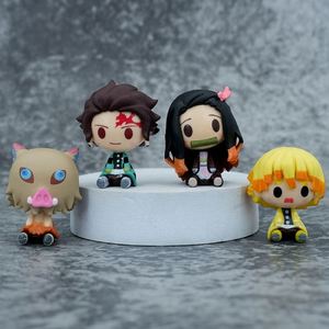 ของเล่นญี่ปุ่น4ชิ้น/เซ็ต Agatsuma Zenitsu Kamado Nezuko hashibira inosuke Demons Slayer Kimetsu NO yaiba kamado tanjirou - Product Image 3