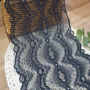 Groothandel 24Cm Zwart Stretch Kant Rand Mesh Kant Stoffen Voor Jurk Lingerie - Product Image 4