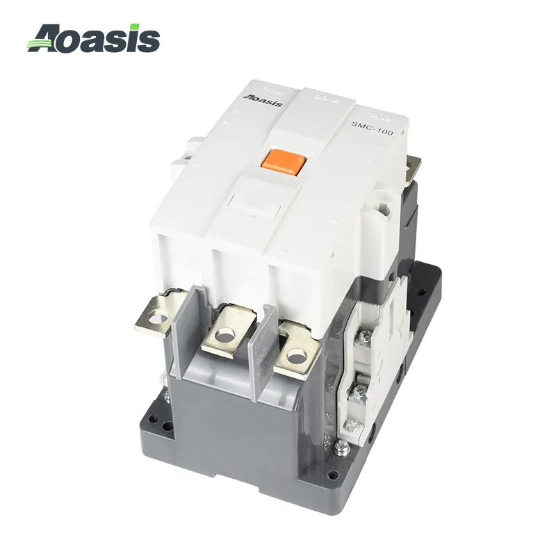 SMC-100 100 Amp Gmc 3 Kutub 3 Fase Ac Dc Contactor 48V 100 A 30KW Sampai 55KW Contactor Ac Gb14048.4 Ac