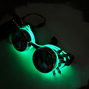 Lunettes Steampunk <span class=keywords><strong>2022</strong></span>, kaléidoscope, festival rave, holographiques, rétro, fête, cosplay, lunettes de soleil - Product Image 2