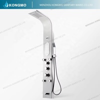 Panneau de robinet de douche de pluie en acier inoxydable 304 avec jet d'eau d'hydromassage