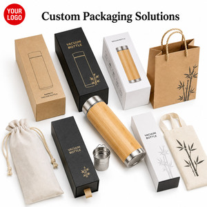 Custom Logo 500ml Bamboo Vacuum Insulated Water Bottle Stainless Steel Thermos with <b>Tea</b> <b>Infuser</b> Eco Friendly Business Gift - Product Image 3