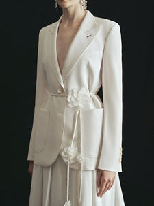 Chaqueta de jazmín de verano de alta calidad hecha en Vietnam para mujer estilo de traje de negocios elegante con método de tejido no tejido - Product Image 6