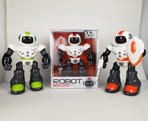 Jouet robot guerrier rotatif à 360 degrés avec effets sonores lumineux et musicaux, fonctionne sur piles, figurine d'action interactive de dessin animé pour enfants - Product Image 6