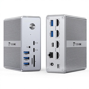 Base de Conexión <span class=keywords><strong>DisplayLink</strong></span> Tipo C para 4 Monitores, Cuádruple/Triple 4K 60Hz para USB-C 2.0, 120W, Aleación de Aluminio - Product Image 1